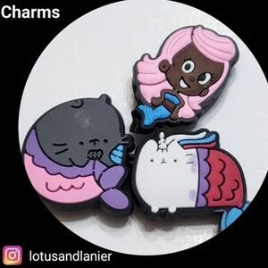 Shoe Charms"Cat/Mermaid"  Set of 3